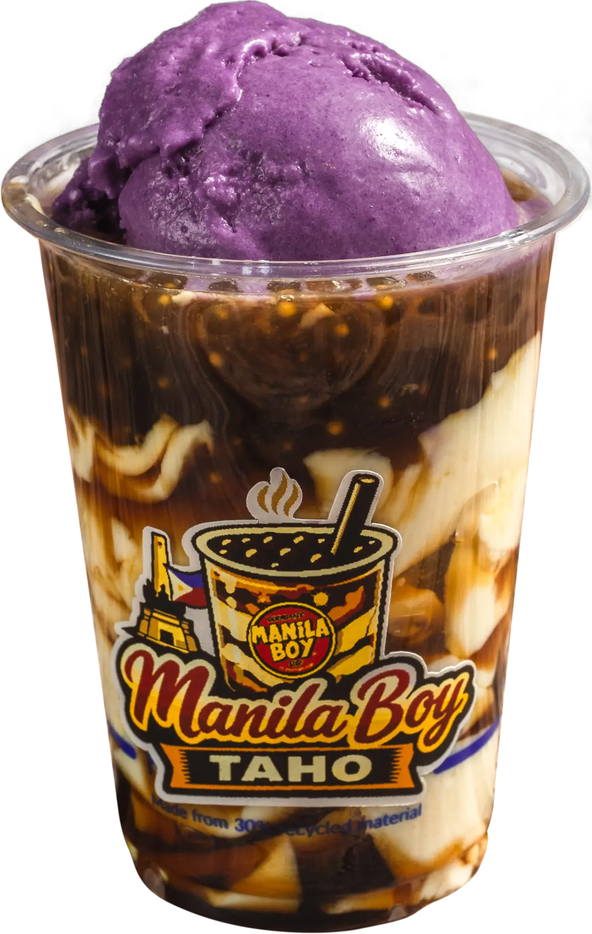 Ube Ice Cream Meets Taho (Soy Pudding)